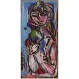 Rafael Rivera García, Madonna, Oil on board