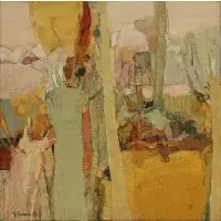 Gabriel Godard, Paysage Angevin (Angevin Landscape), 1963, Oil on canvas