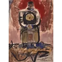 Willem de Kooning, Cowie from Chinatown, Mixed media on paper