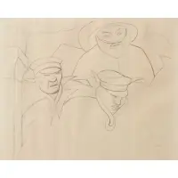 Diego Rivera, Modern Mexican, Paintings, Drawings, Sculpture & Prints, Charcoal on paper