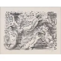 Six Baigneuse (Six Bathers) by Raoul Dufy, Lithograph on laid paper, sold Apr 2026