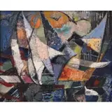 Lena Gurr, Summer Patterns, Oil on masonite