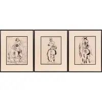 Willem de Kooning, Female Nude Posing in an Interior, Pen and ink with graphite