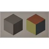 Sol LeWitt, Two Cubes, 1989, Screen Print in colors