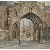 Jan Hendrik Verheijen, Untitled, Pen and brown ink and watercolor, over traces of black chalk