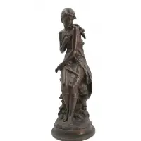 Henryk Kossowski, Untitled, Large bronze sculpture of a beauty in a toga