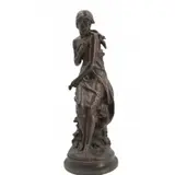 Henryk Kossowski, Untitled, Large bronze sculpture of a beauty in a toga