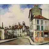 Élisée Maclet, Rue de Village (Village Road), Oil on board