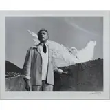 Lucien Clergue, Jean Cocteau and the Sphinx, Testament of Orpheus, Les Baux de Provence, Gelatin silver print