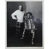 Lucien Clergue, Pablo Picasso with New Hebrides Sculpture