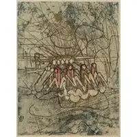 Roberto Matta, Los Condenados (The condemned), 1965, Etching with aquatint