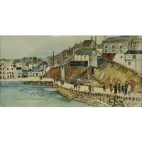 Fred Yates, A Coastal Promenade, Oil on artist board