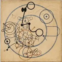 Circles by Sang Nam Lee, 1991, Mixed media on vinyl laid on canvas, sold Mar 2026