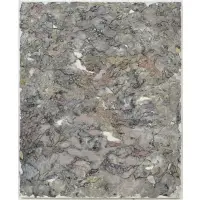 Bang Hai Ja, Untitled (Gray Abstract Composition), Mixed media on wood