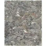 Bang Hai Ja, Untitled (Gray Abstract Composition), Mixed media on wood