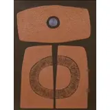 Kim Foon, Untitled (Abstract Shapes), Oil on canvas