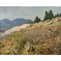 David Little, View from Baker Island, Oil on canvas