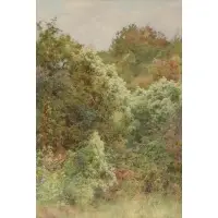 George Marks, Summertime Green Trees, Watercolor and gouache