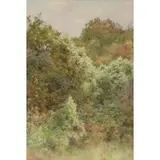 George Marks, Summertime Green Trees, Watercolor and gouache