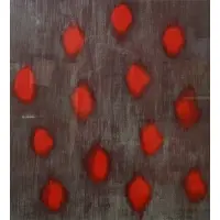 Ross Bleckner, Throbbing Hearts, Screen print on paper