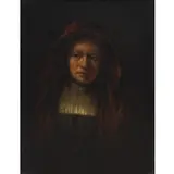 Rembrandt van Rijn, Portrait of an Old Woman;. Oil on canvas. Property of Bordentown, NJ estate. Dimensions: 10.25, Oil on canvas