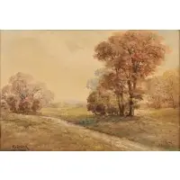 Rudolph Eicher, Country Road, Oil on canvas