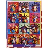 Peter Max, Liberty and Justice for All, Acrylic and mixed media on lithograph