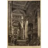 Curt Szekessy, Temple Emanu- El, The Interior of the Former Location at 5th Avenue and 43rd, NYC, 1918, Etching