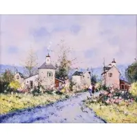 Le Chemin de Camyagne den Autome (The Countryside Lane in Autumn) by Jean-Pierre Dubord, Oil on canvas, sold May 2026