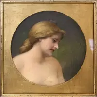 James Wells Champney, Portrait of Young Woman, Pastel