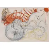Salvador Dalí, Elijah (Elijah and the Chariot), Etching in colors