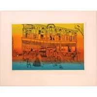 Vincent Smith, Arthur Rimbaud's House in Harar, Color etching