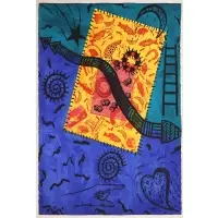 Return to Dream Time by Betye Saar, Color intaglio and screen print, sold Feb 2026
