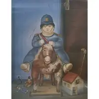 Fernando Botero, Pedrito, 1975, Offset lithograph