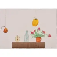 Ed Baynard, Still Life with Pear and Yellow Pepper, 2002, Watercolor on paper