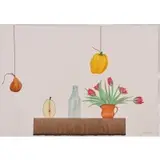Ed Baynard, Still Life with Pear and Yellow Pepper, 2002, Watercolor on paper