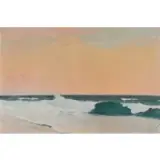 Ivan Leonidovich Kalmykov, Shoreline Waves, 1920, Oil on canvas