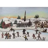 Charles Fazzino, 'Hockey on the Village Pond, Mixed media