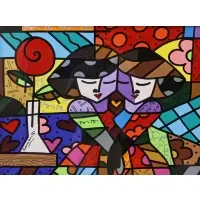 Romero Britto, My Best Friend, 2001, Mixed media on paper