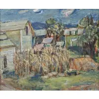 Zygmunt Menkes, Cornfield or Landscape - Woodstock, Oil on canvas