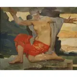 David Forrester Wilson, Untitled (Semi-Nude Woman), Oil on canvas