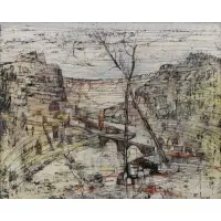 Jacques Bleny, Untitled (Landscape), 1960, Oil on canvas