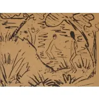 Otto Mueller, Strand (Beach), (Beach) Lithograph on paper