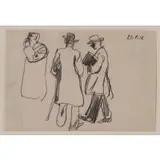 George Grosz, Sketch of Three Figures