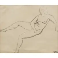 André Derain, Sketch of a Female Nude, Pencil on paper