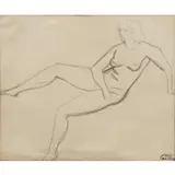 André Derain, Sketch of a Female Nude, Pencil on paper