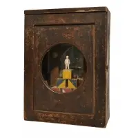 Barry Cohen, Zodiac, Mixed media wood, mirror, paper, and ceramic objects assemblage