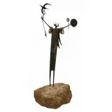 Bill Worrell, Revelation of Mysteries, Bronze and mixed metals on stone plinth base