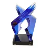 Michael George, 'Intersection Deep Blue/Amber, Acrylic sculpture