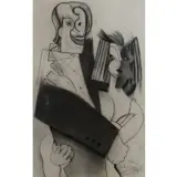 Ben Schonzeit, Couple Dancing, Charcoal on paper, 1995